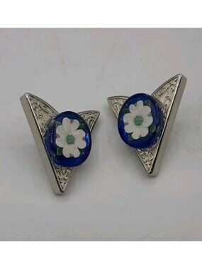 Vintage Western Collar Tips Square Dancing Rodeo Cowboy Cowgirl Screw Backs
